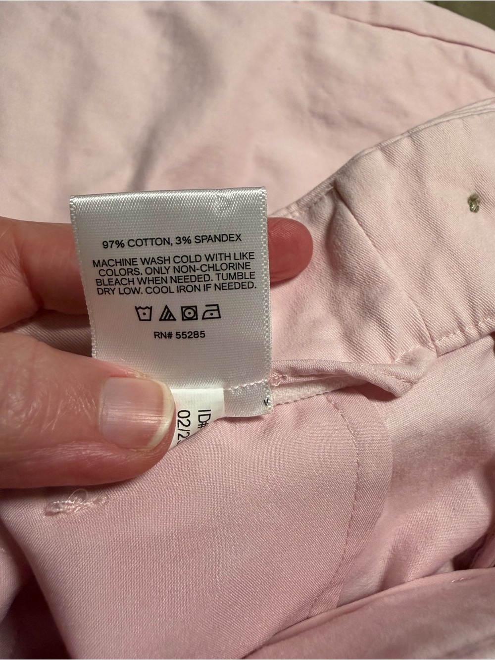 Express Blush Pink Waistband Pants - Picture 7 of 7